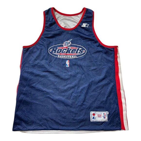 Vintage Starter Houston Rockets‎ NBA Team Issued Practice Basketball Jersey XL - Picture 1 of 4